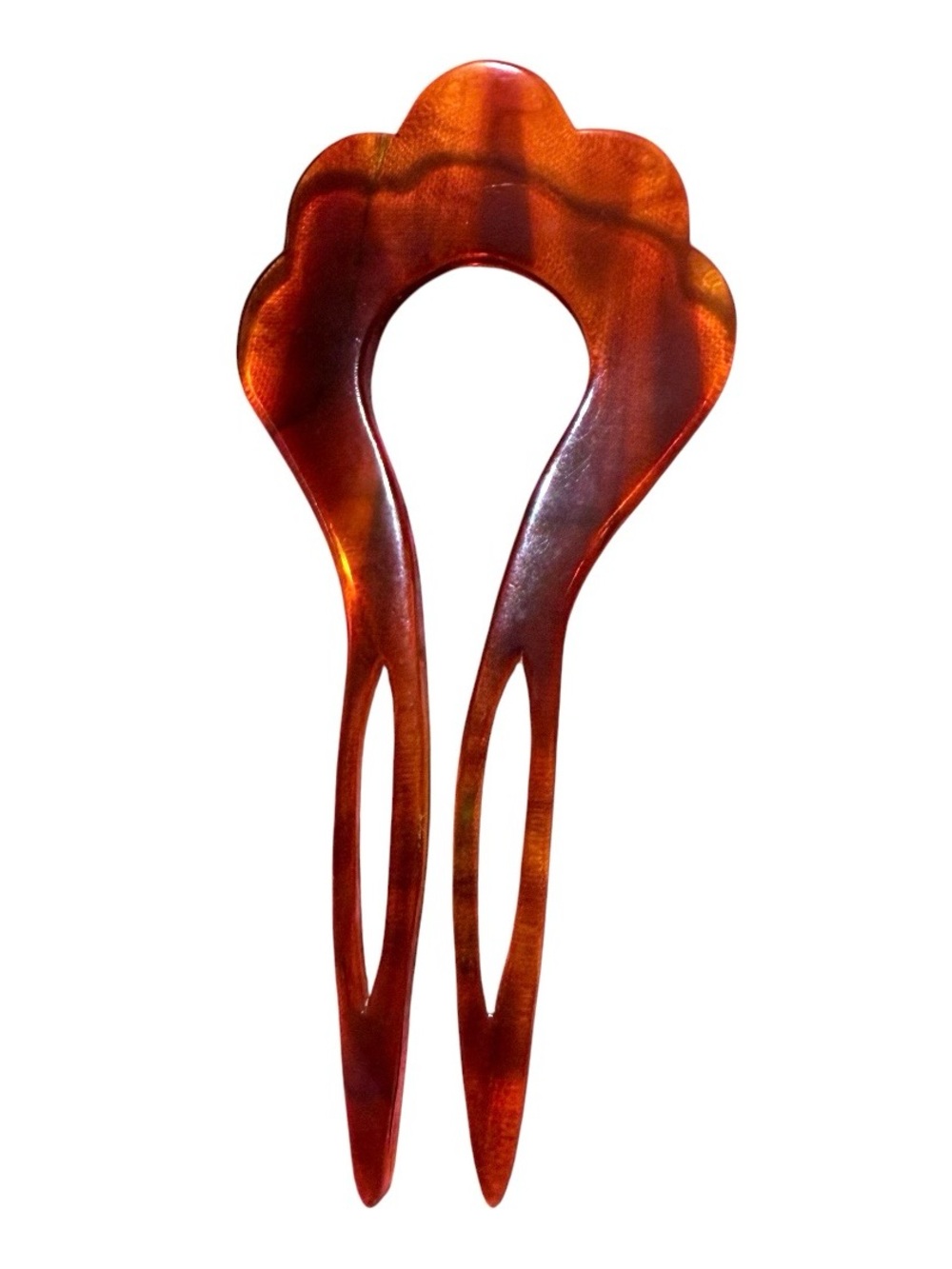 1960’s Tortoiseshell Hair Pick Made in Belgium, Deadstock Unworn, 3.5” Long